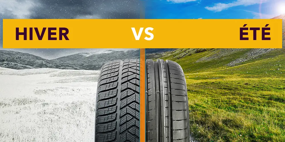 Comparaison pneus hiver et pneus été